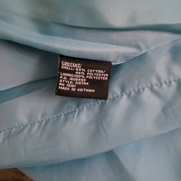 JONES NEW YORK Double Breasted Pastel Cotton Blend Trench Coat L - Picture 5 of 6